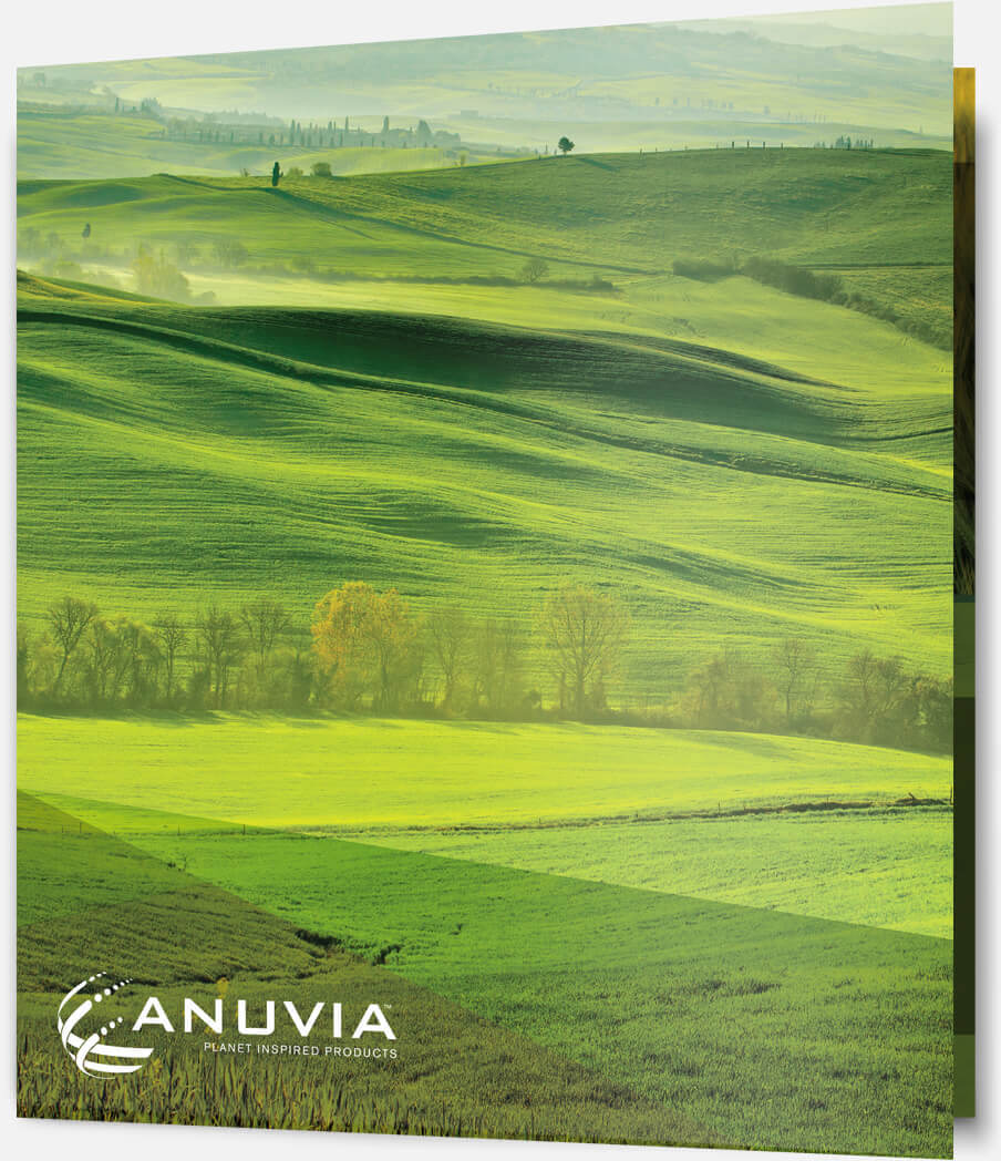 Anuvia Plant Inspired Products, full size printed brochure