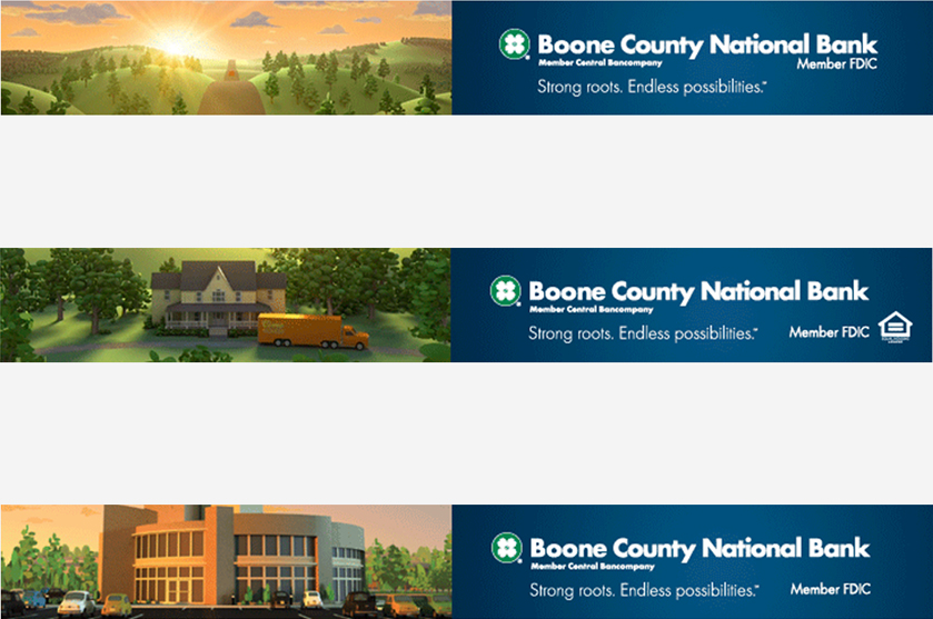 Boone County Bank Roots Campaign banner ads